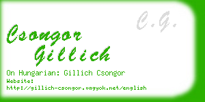 csongor gillich business card